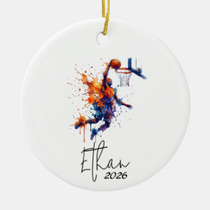 boy basketball ornament, basketball ornament