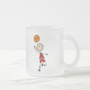 Boy Basketball Player Tshirts and Gifts Frosted Glass Coffee Mug
