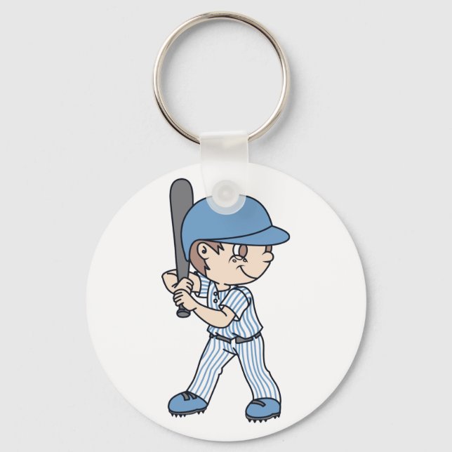 Boy Batting Key Ring (Front)