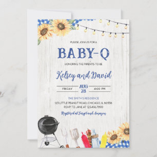 Boy BBQ Baby Shower Invitation