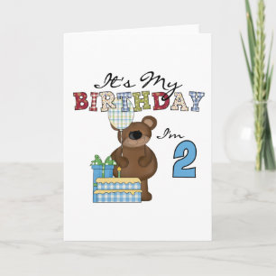 Boy Bear 2nd Birthday T-shirts and Gifts Card
