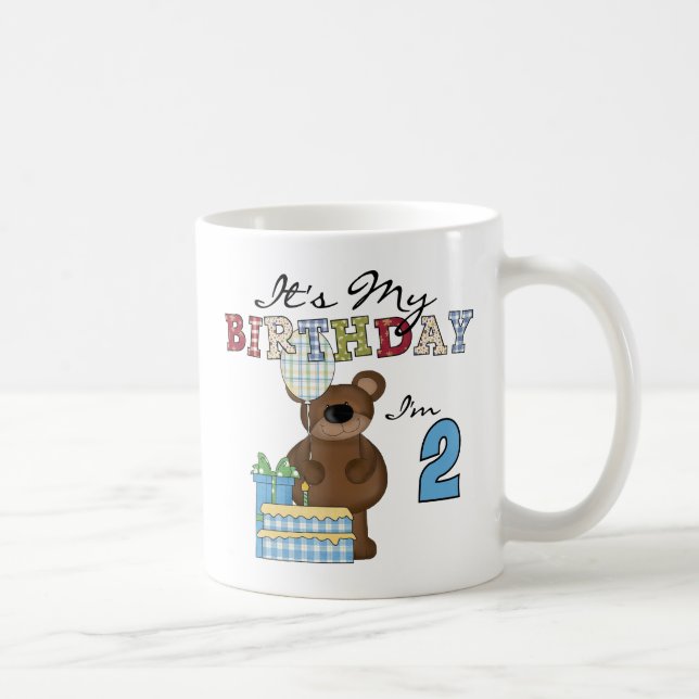 Boy Bear 2nd Birthday T-shirts and Gifts Coffee Mug (Right)