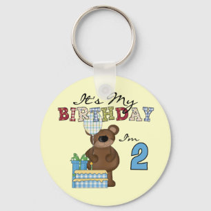 Boy Bear 2nd Birthday T-shirts and Gifts Key Ring