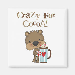Boy Bear Crazy For Cocoa Holiday Magnet