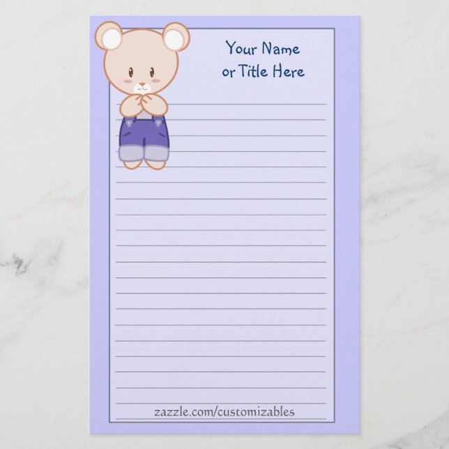 Boy Bear Stationery (Front)