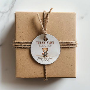 Boy Bearly Wait American Football Baby Shower Favour Tags