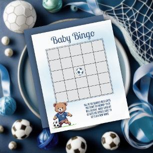 Boy Bearly Wait Soccer Player Baby Shower