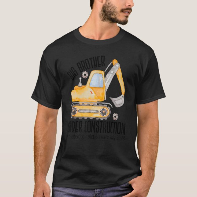 Boy Big Brother Under Construction Estimated Date  T-Shirt (Front)