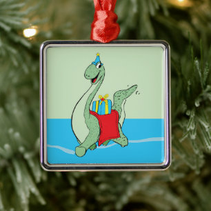 Boy, Birthday Dinosaur Metal Tree Decoration
