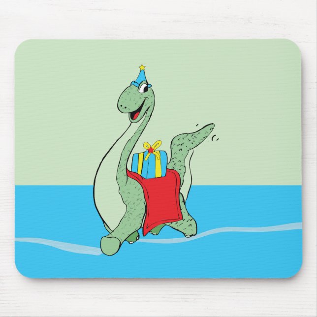 Boy, Birthday Dinosaur Mouse Mat (Front)
