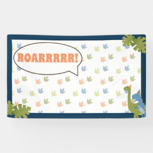 Boy Birthday - Dinosaur Stomp - Backdrop Banner