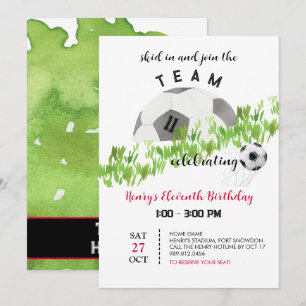 Boy Birthday Football Invitation