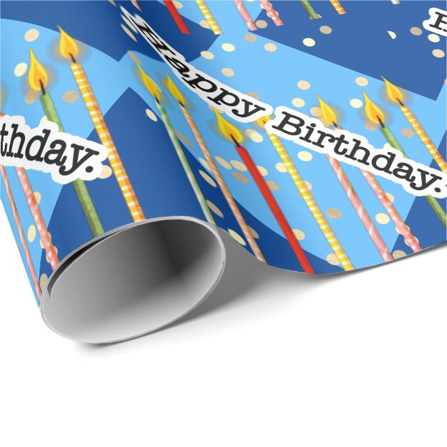 Boy Birthday Party Age Wrapping Paper (Roll Corner)