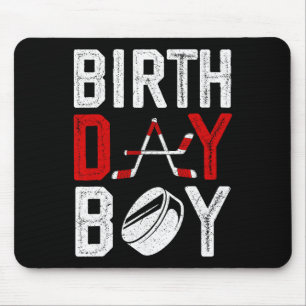 Boy Birthday Party Decorations Hockey Winter Sport Mouse Mat