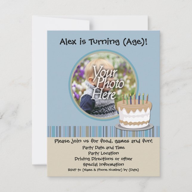 Boy Birthday Party Invitation (Front)