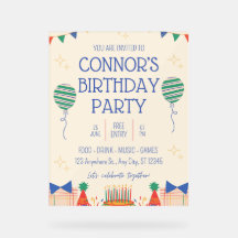 Boy Birthday Party Invitation
