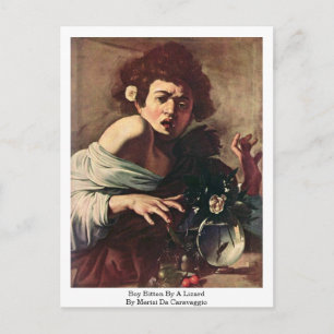 Boy Bitten By A Lizard By Merisi Da Caravaggio Postcard