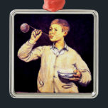 Boy Blowing Bubbles, by Edouard Manet, Metal Tree Decoration<br><div class="desc">Boy Blowing Bubbles,  popular realism painting by French artist,  Edouard Manet.</div>