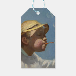 Boy Blowing Bubbles (by Paul Peel) Gift Tags