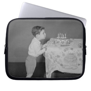 Boy Blowing Out Candles Laptop Sleeve