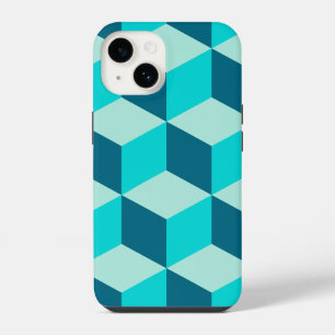 Boy Blue Building Blocks Seamless Pattern iPhone 14 Case