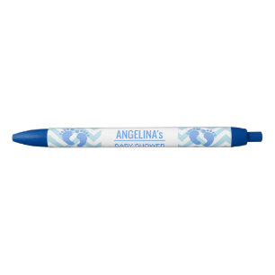 BOY Blue Personalised Baby Shower Pens - Baby Feet