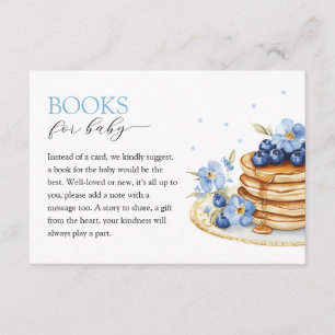 Boy Blueberry Pancake Baby Brunch Baby Shower Enclosure Card