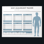 Boy Body Measurements Weight Loss Tracker Goal Notepad<br><div class="desc">Boy Body Measurements Weight Loss Tracker Goal Notepad. Log your progress each week with this body measurement tracker notepad. Landscape Blue version.</div>
