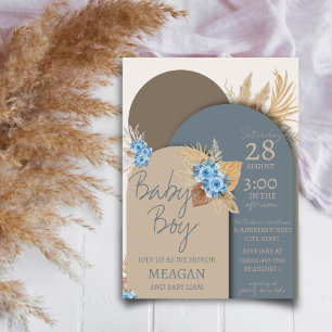 Boy Bohemian Baby Shower Invitation