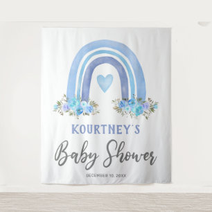 Boy Boho Rainbow Baby Shower Tapestry