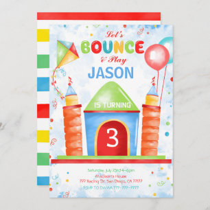 Boy Bounce Birthday Invitation
