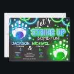 Boy Bowling Invitation Glow Neon Joint Birthday<br><div class="desc">Boy Bowling Joint Birthday Invitation – Let’s Strike Up Some Fun Neon Party Invite Get ready to roll into an epic celebration with this bold and vibrant boy bowling joint birthday invitation! Designed with glowing neon lights, bright blue and green bowling balls, and the fun headline “Let’s Strike Up Some...</div>
