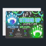 Boy Bowling Invitation Glow Neon Joint Birthday<br><div class="desc">Boy Bowling Joint Birthday Invitation – Let’s Strike Up Some Fun Neon Party Invite Get ready to roll into an epic celebration with this bold and vibrant boy bowling joint birthday invitation! Designed with glowing neon lights, bright blue and green bowling balls, and the fun headline “Let’s Strike Up Some...</div>
