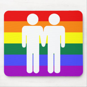 Boy + Boy Rainbow Mousepad