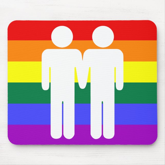 Boy + Boy Rainbow Mousepad (Front)