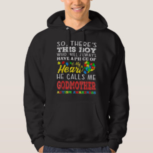 boy, call, godmother, autism, awareness,   hoodie