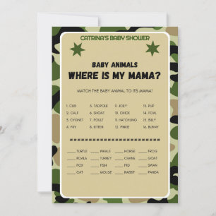 Boy Camo Baby Shower - Editable Name, 5x7  Invitation
