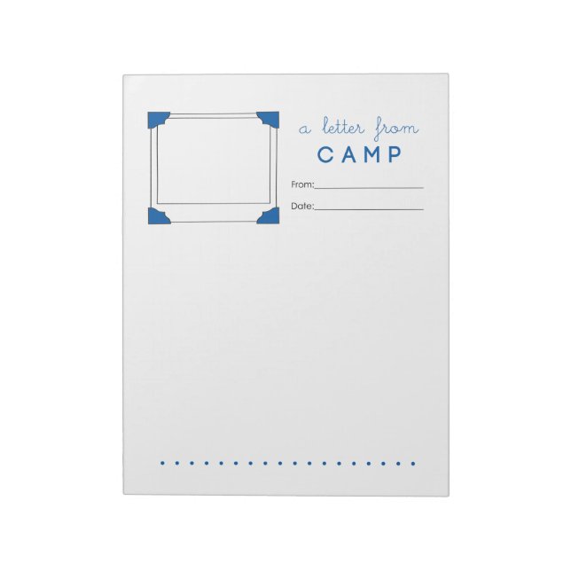 Boy Camp Stationery Camp Letter Notepad (Rotated)