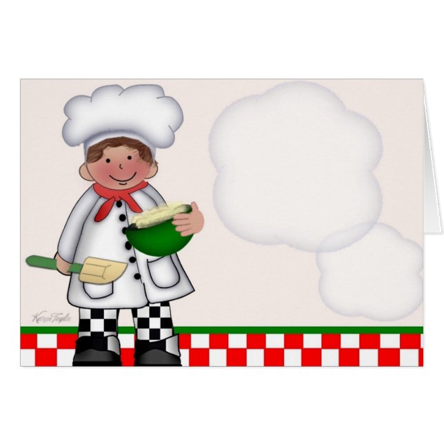 Boy Chef Card (Front Horizontal)