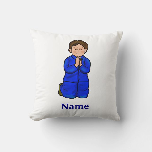 Boy Child Prayer Pillow   Customise It! (Front)