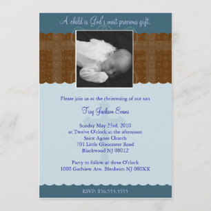 Boy Christening/Baptism Invitation