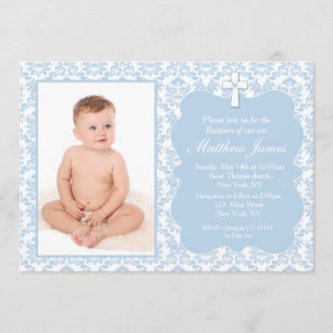 Boy Christening Baptism invitations