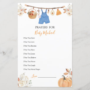 Boy Clothes Pumpkin Baby Shower Prayers for Baby