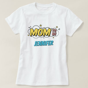 Boy Comic Book Superhero Baby Shower Mom T-Shirt