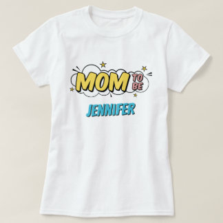 Boy Comic Book Superhero Baby Shower Mum T-Shirt
