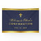 Boy Confirmation Navy Blue Faux Gold Cross Welcome