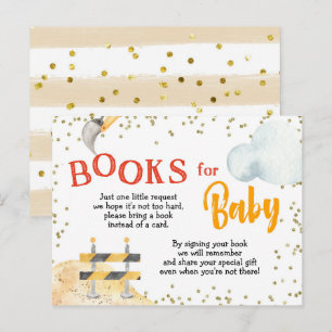 Boy Construction Yellow Truck Books For Baby Invitation Postcard