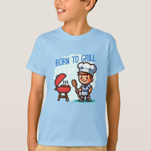 Boy cooking Born to grill T-Shirt