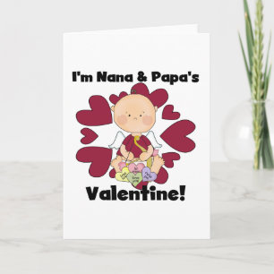 Boy Cupid Nana and Papa's Valentine Tshirts Holiday Card