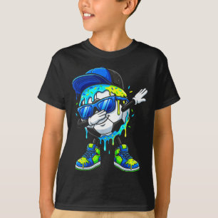 Boy Dabbing Soccer Cool Ball Sungles Funny Gen Alp T-Shirt